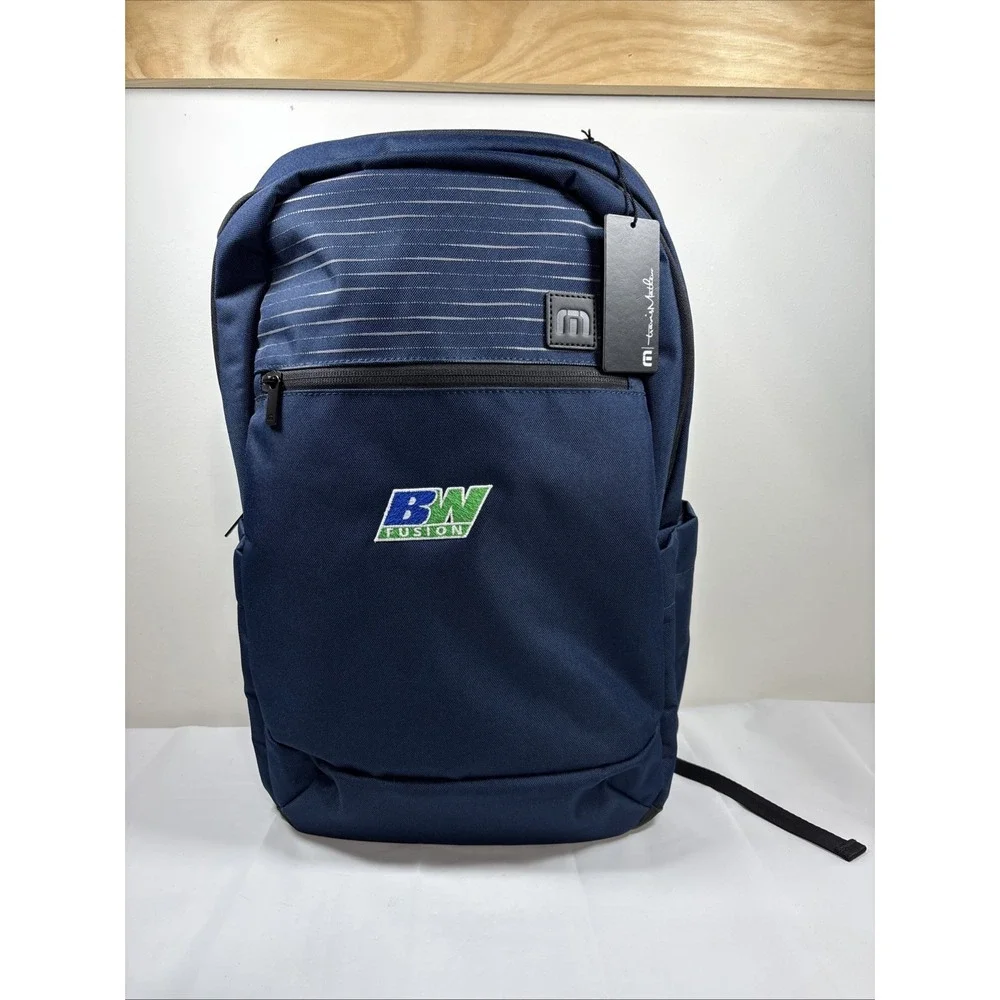 TravisMathew Approach Backpack TMB100 Golf‎ Blue Laptop Compartment Company Logo
